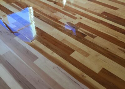 Hardwood floor installation, example 9. Handcrafted Floors, LLC Colorado Springs, CO.